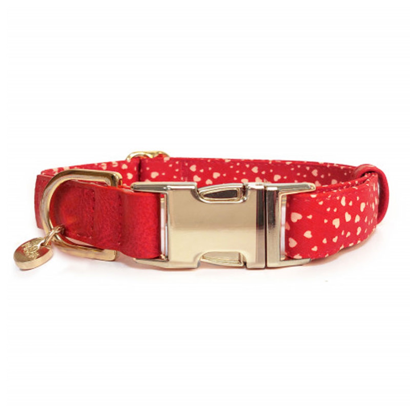 Milk & Pepper Hundehalsband APHRODITE aus Stoff mit Herzchen