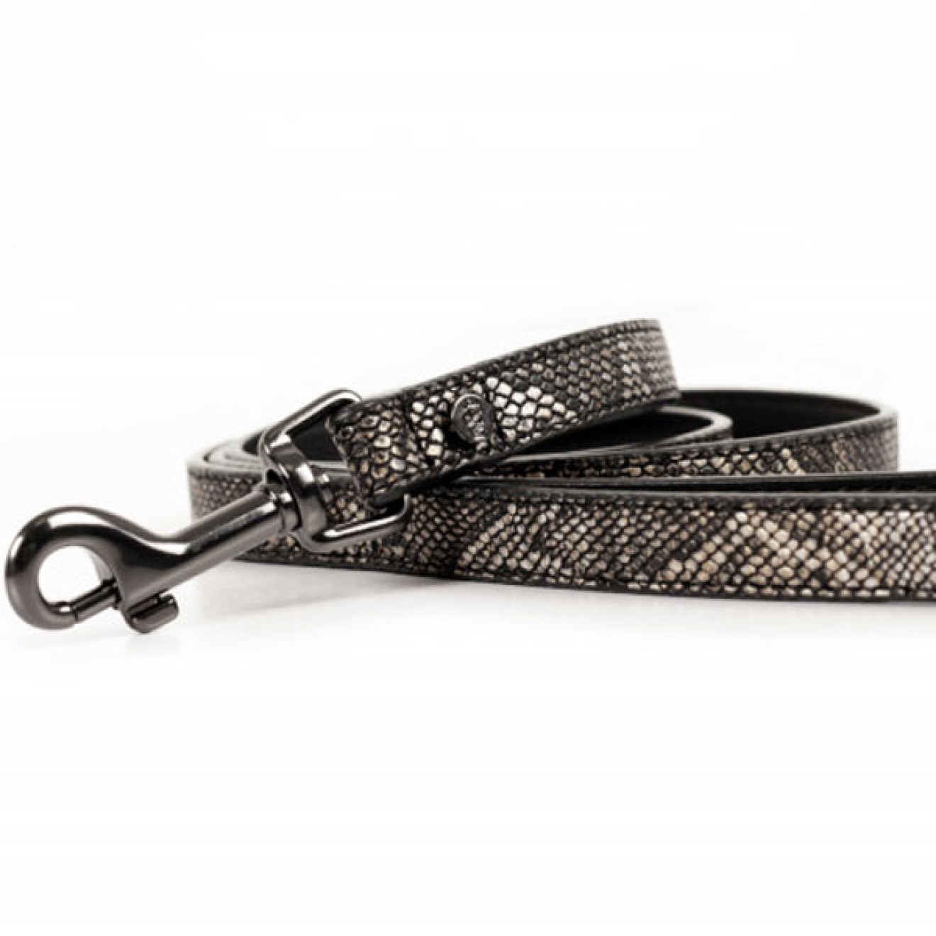 Milk & Pepper Hundehalsband Python Natural Black