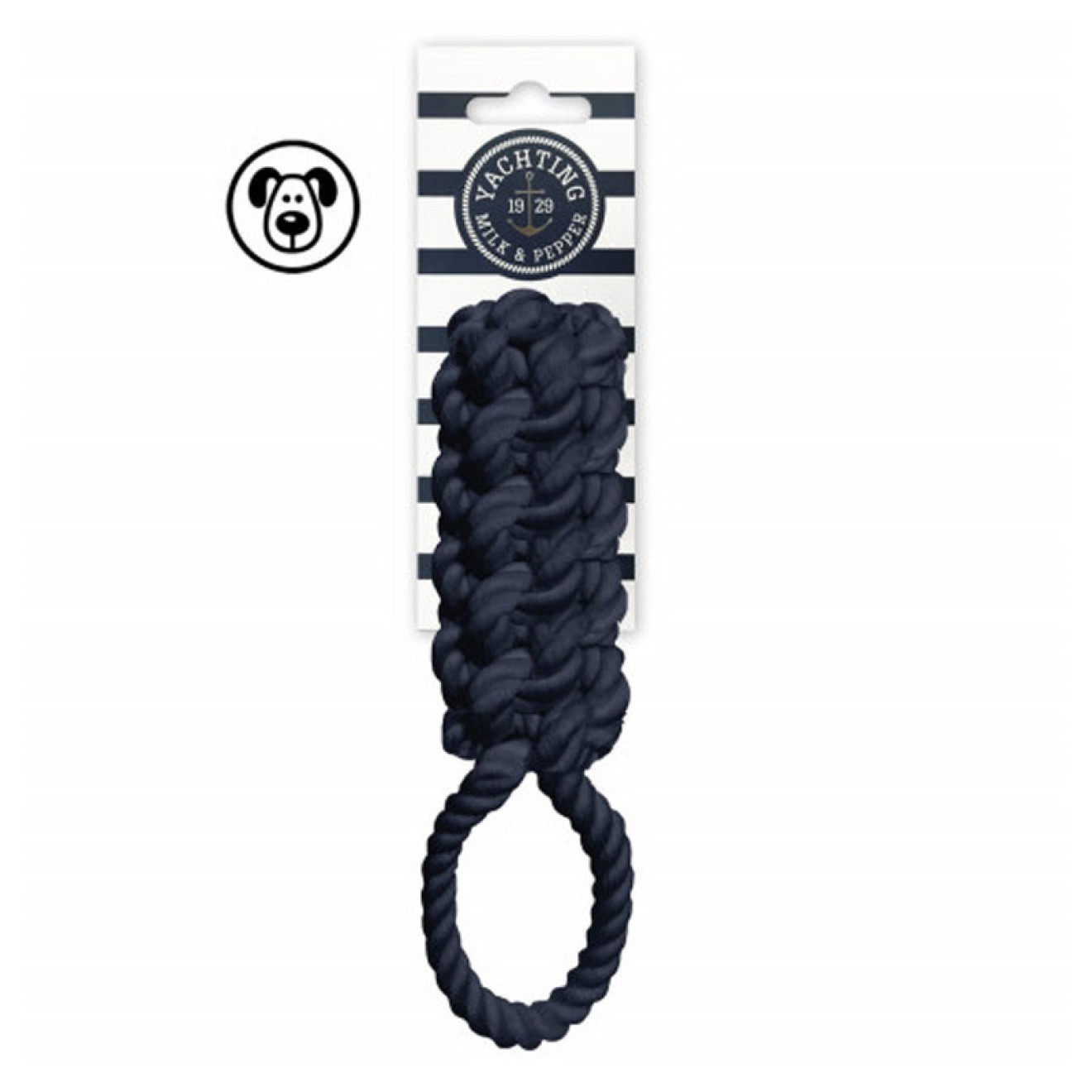 Milk & Pepper Tau-Hundespielzeug Seemannsgarn CABESTAN navy