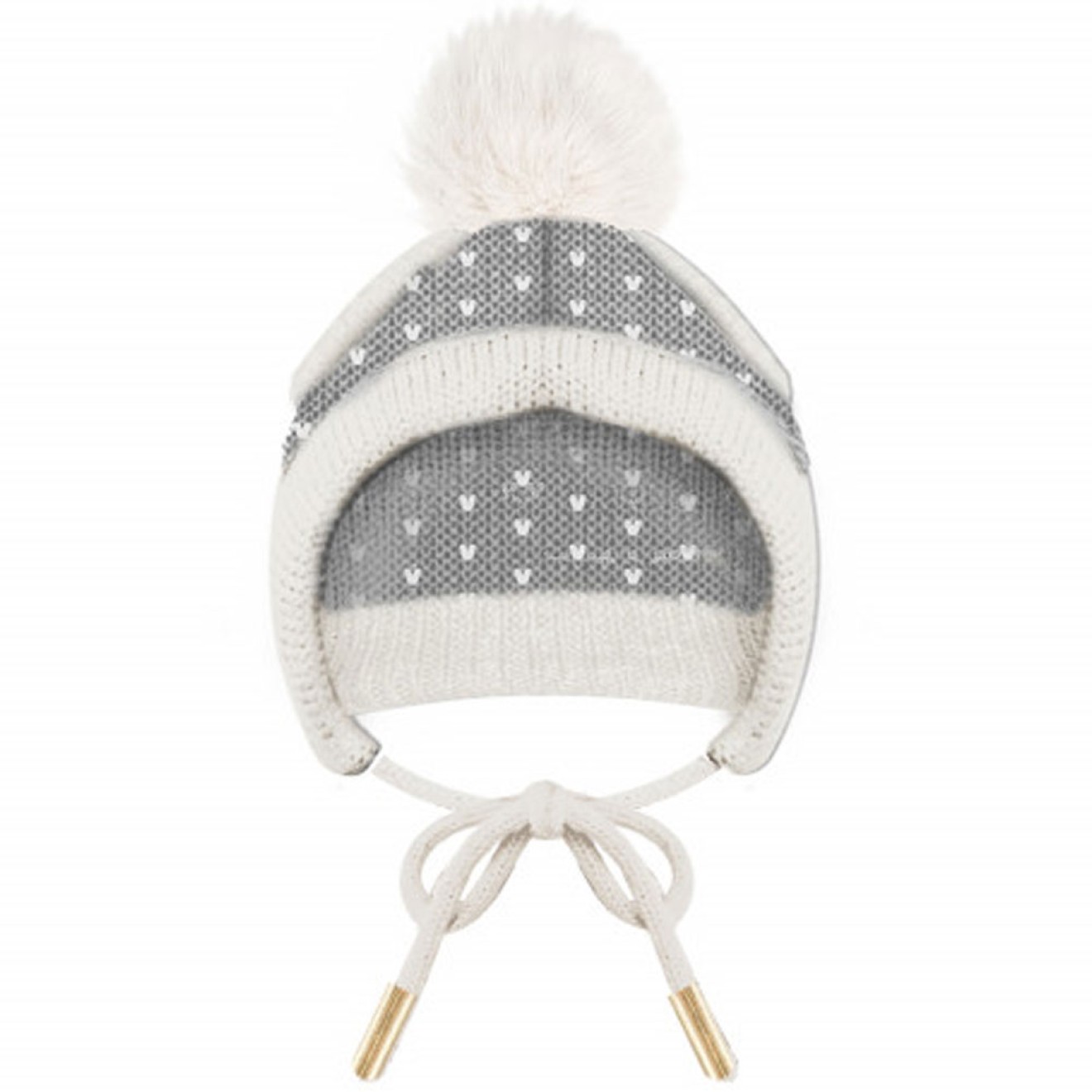 Strick-Hundemütze Lapland mit Bommel Milk & Pepper