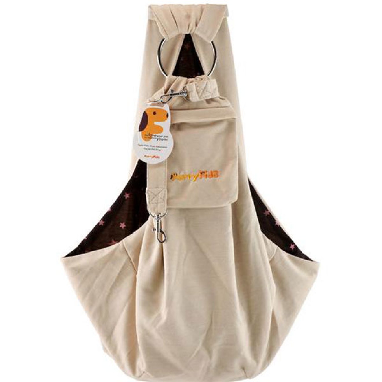Seitentragetasche Pet Sling für Hunde sand