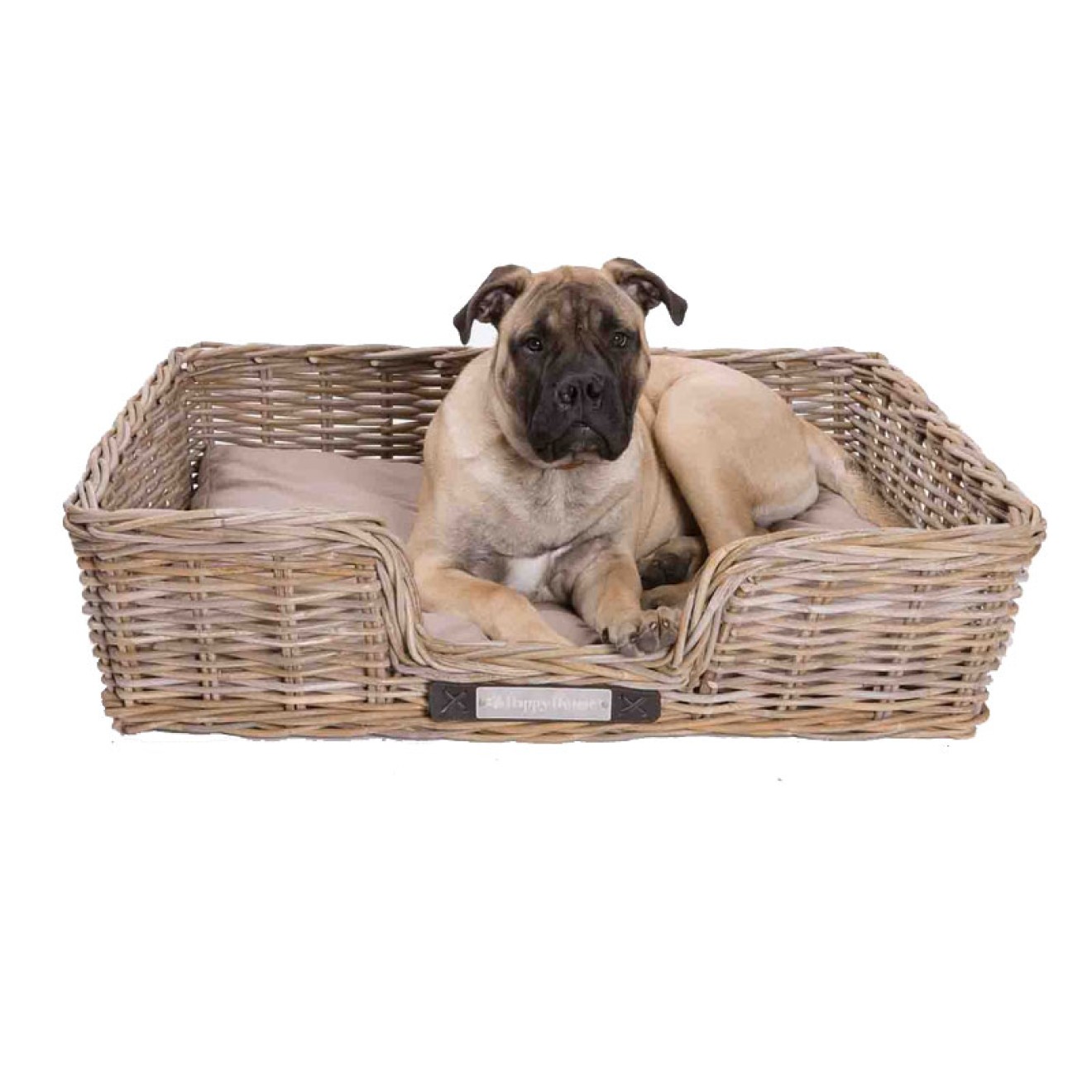 Happy House eckiger Rattan-Hundekorb 80 x 60 cm