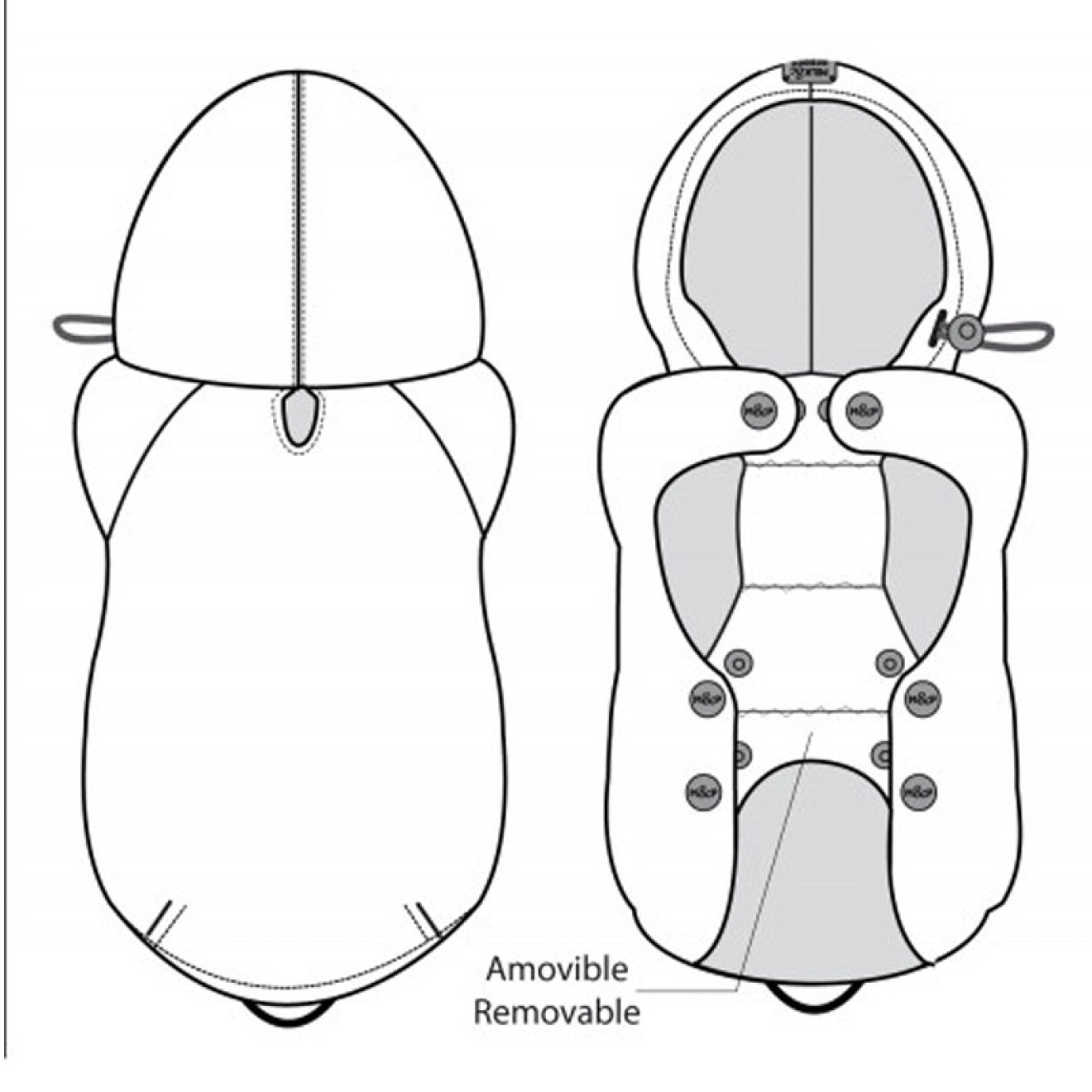 Milk & Pepper Hunde-Regenmantel STUART auch für Mops & Bully