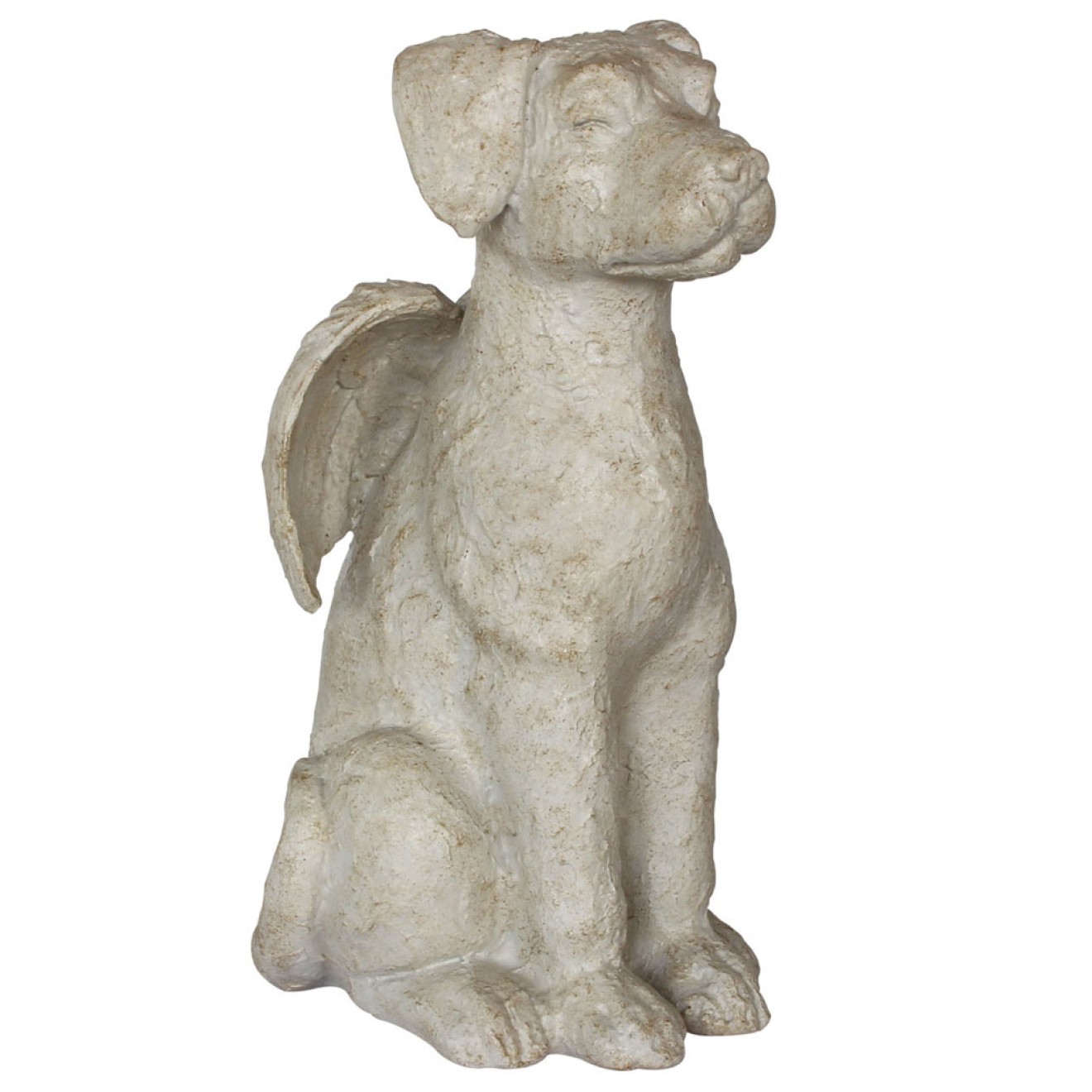 Hunde-Skulptur mit Engelsflügeln 36,5 cm