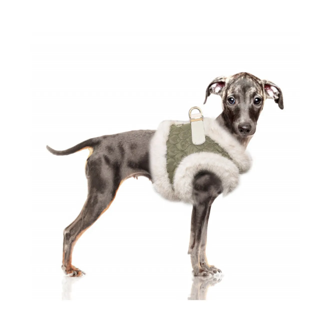 Softgeschirr CLARICE mit Herzchen und Kunstfell