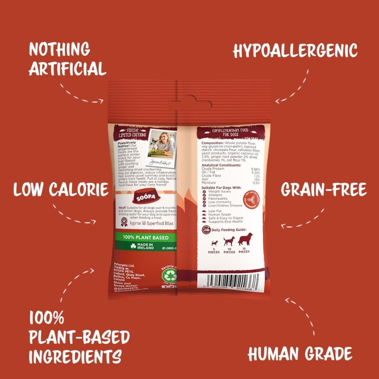 Getreidefreie Hundeleckerli SOOPA Gingerbread Biscuit