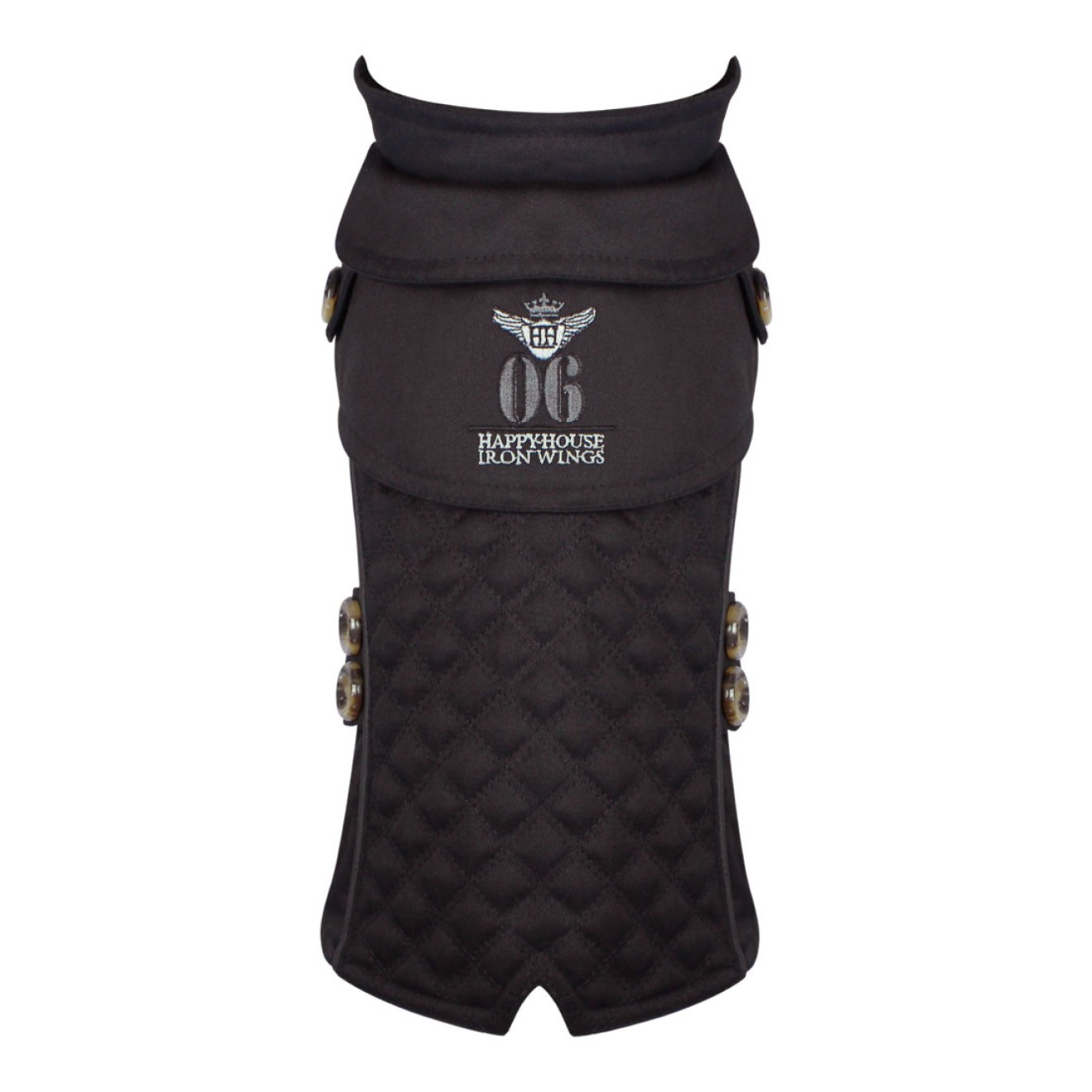 Hunde-Trenchcoat Black Wings für kleine Hunderassen