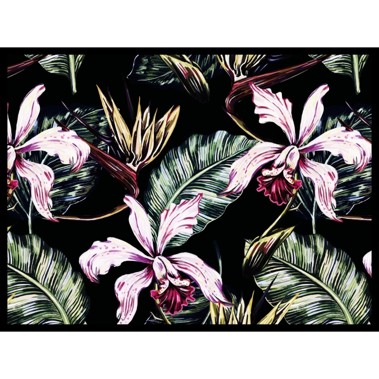 Hundenapf-Unterlage Vitage Dschungel für Hunde & Katzen