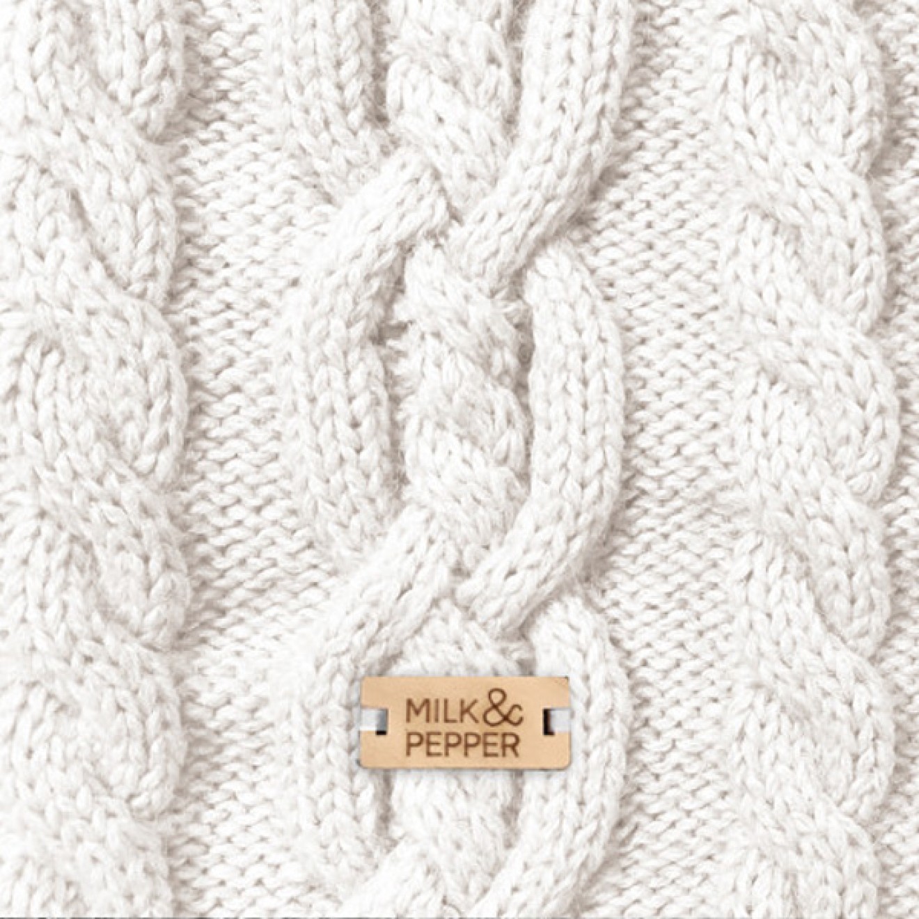 Zopfstrick-Hundepullover Donovan off-white