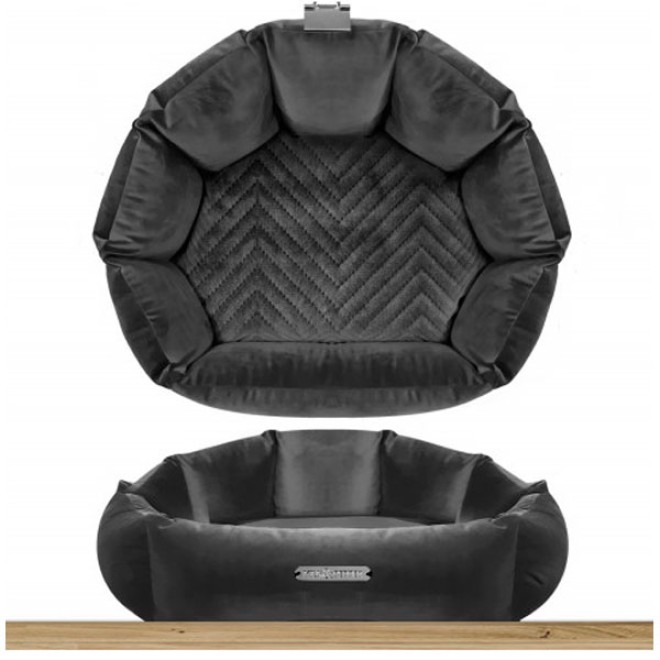 Milk & Pepper Hundebett Saint Germain Grey