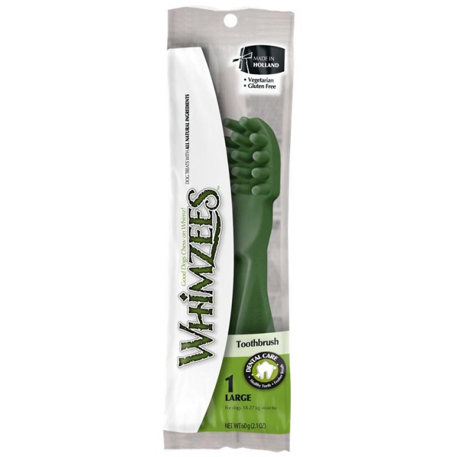 Whimzees Zahnbürste Grösse L, Whimzees Zahnpflege Snack Hund