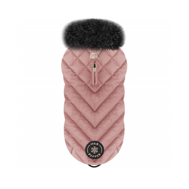 Milk & Pepper wasserabweisende Hundejacke ALOIS rosé auch für Mops & Bully