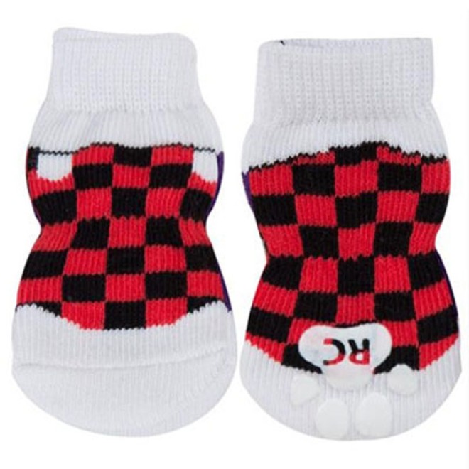Antirutsch-Hundesocken CHECKER, XS, S,, M 4 Socken