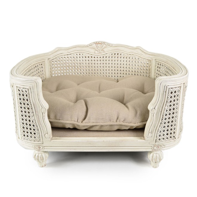 Barock-Katzensofa Louis XVI Arthur ecru