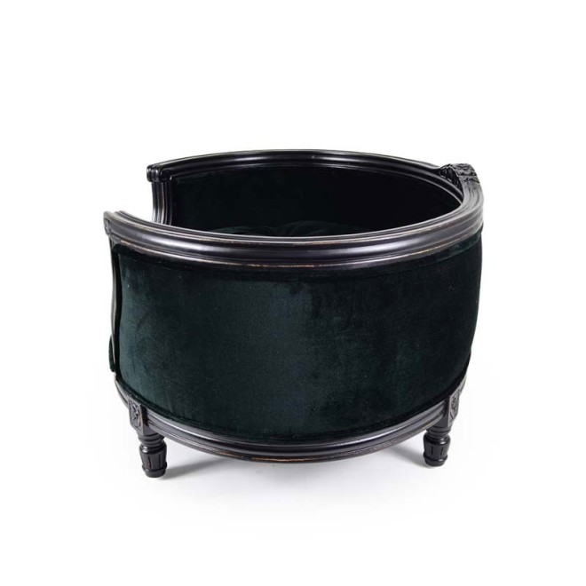 Barock-Hundesofa Louis XVI George schwarz in 2 Größen