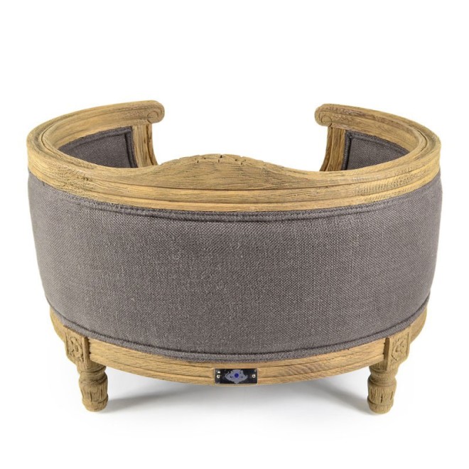 Barock-Hundesofa Louis XVI George taupe 49 x 40 cm