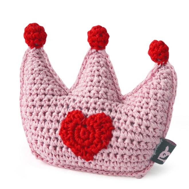 Häkel-Hundespielzeug Krone MY ROYAL Heart