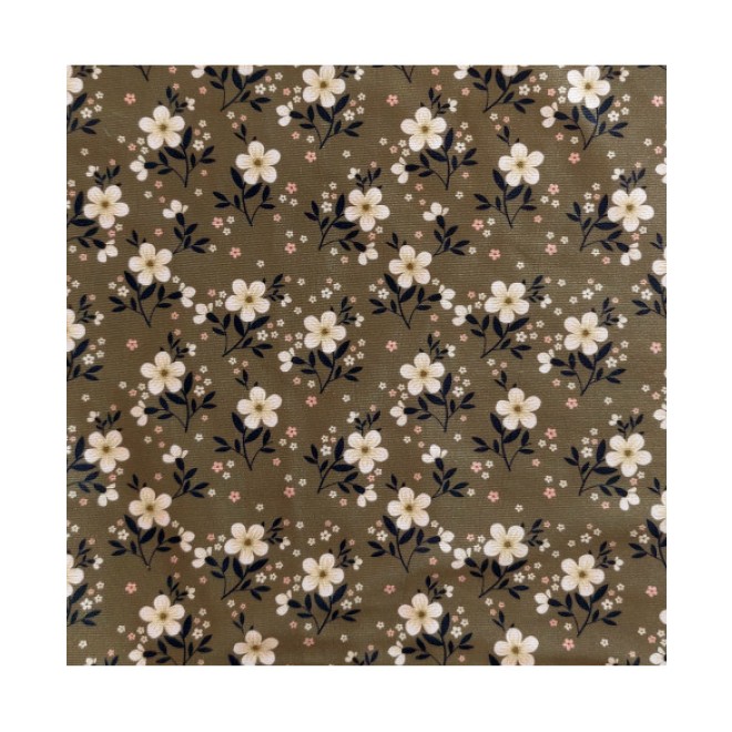 Westengeschirr für Hunde BETHANY Khaki mit Blumenmuster
