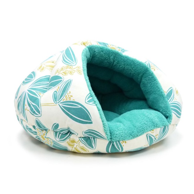 Burger-Hundebett mit Kuschel-Faktor Flower Power