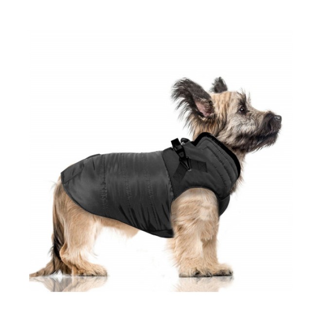 Gefütterter Hundemantel mit Geschirr CLIMBER grau Gr. 41