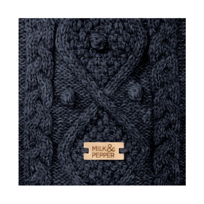 Zopfstrick-Hundepullover KEELAN navy blue
