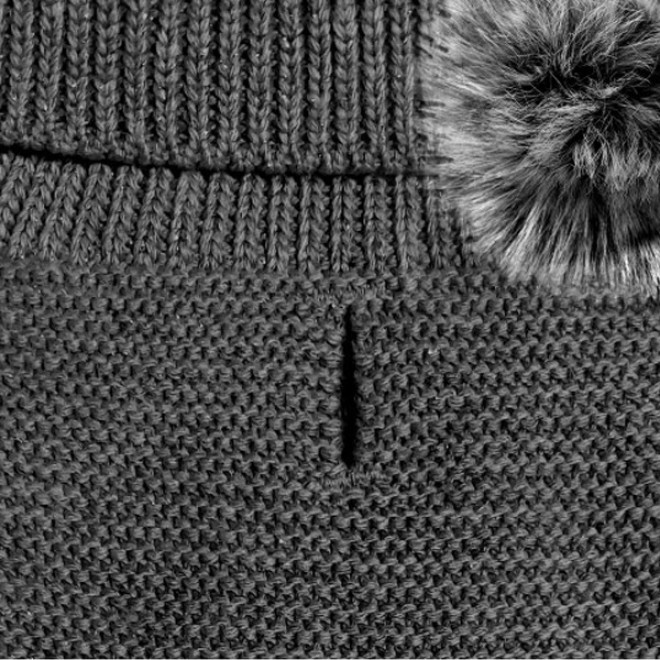 Milk & Pepper Strick-Hundepullover Camille anthrazit Gr. 35, 41L