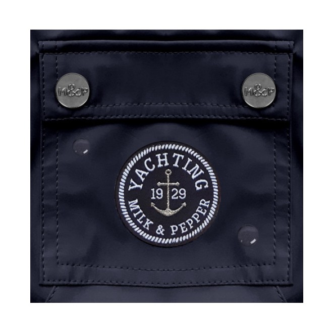 Hunde-Regenjacke YACHTING Milk & Pepper navy