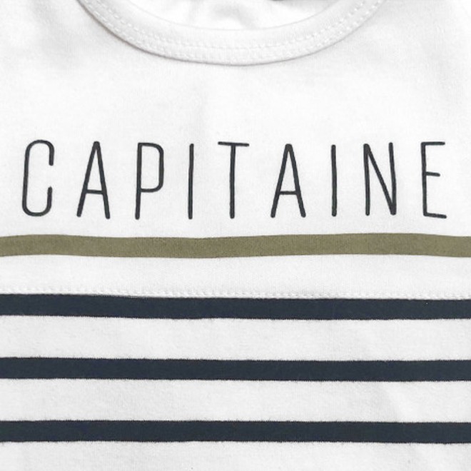 Maritimes T-Shirt für Hunde BRIEUC Milk & Pepper