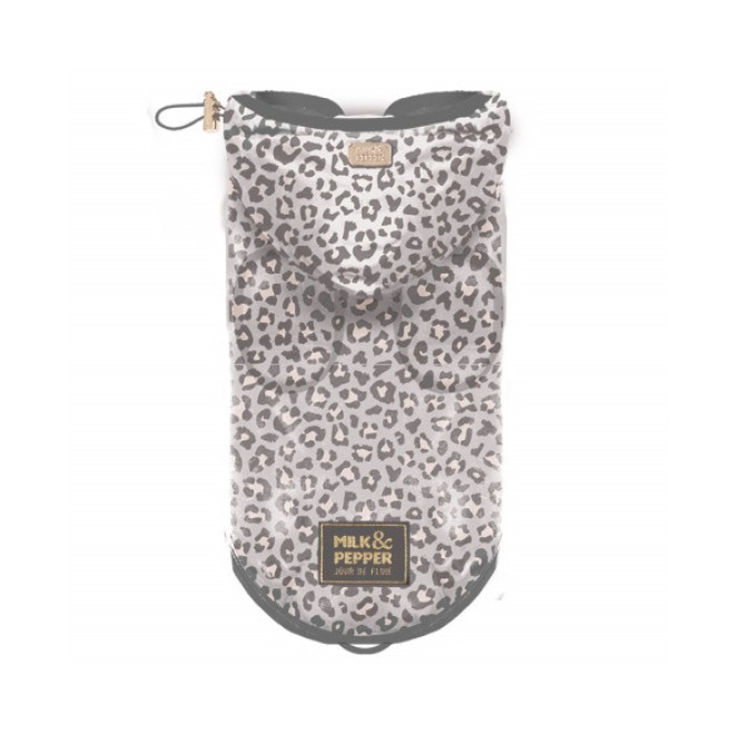 Milk & Pepper durchsichtiger Hunderegenmantel FARAH mit Leo-Muster