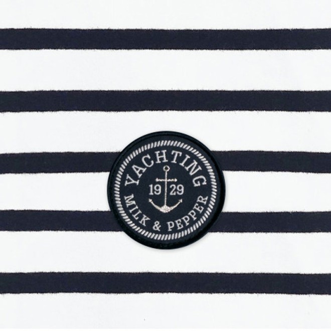 Maritimes T-Shirt für Hunde BRIEUC Milk & Pepper