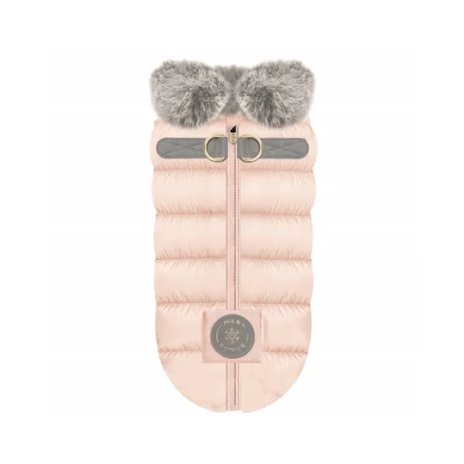 Hundemantel FAUSTINE rosa mit Geschirr von Milk & Pepper