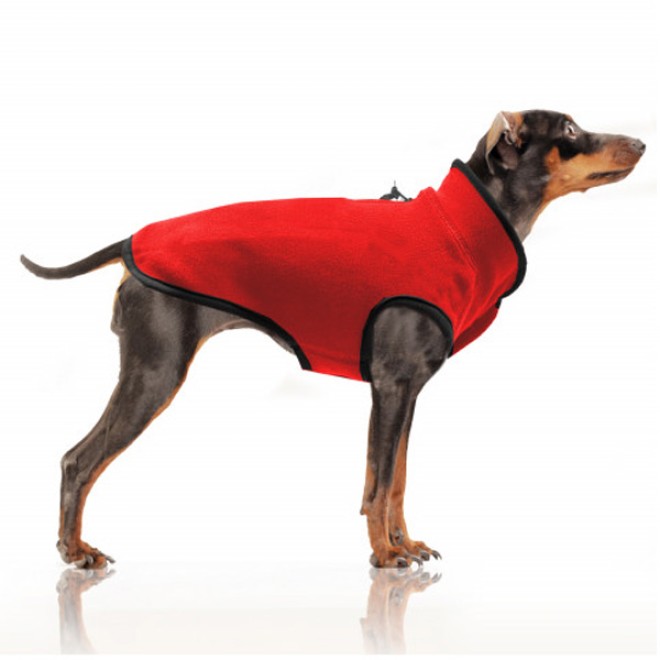Milk & Pepper Fleece-Hundeweste Antarctik Red