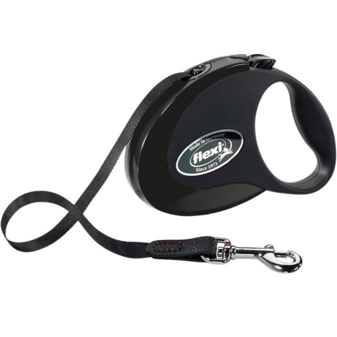 Flexi Hundeleine STYLE schwarz mit 3 und 5 m Gurt