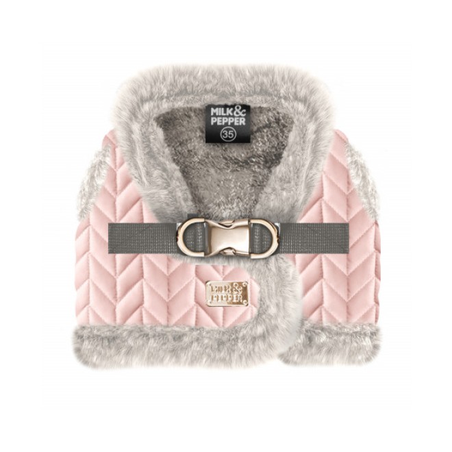 Milk & Pepper Hundegeschirr JANETTE mit Fellbesatz
