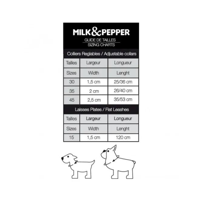 Milk & Pepper verstellbares Leo-Hundehalsband KENYA