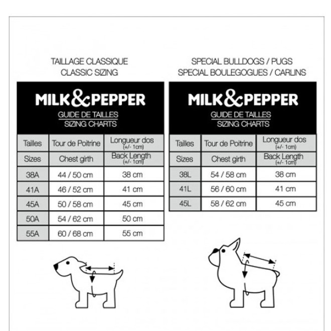 Milk & Pepper wasserabweisende Hundejacke Theodore auch für Mops & Bully