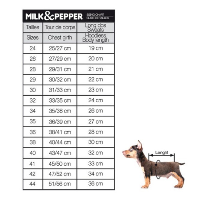 Milk & Pepper gefüttertes Hundesweatshirt Rookie navy