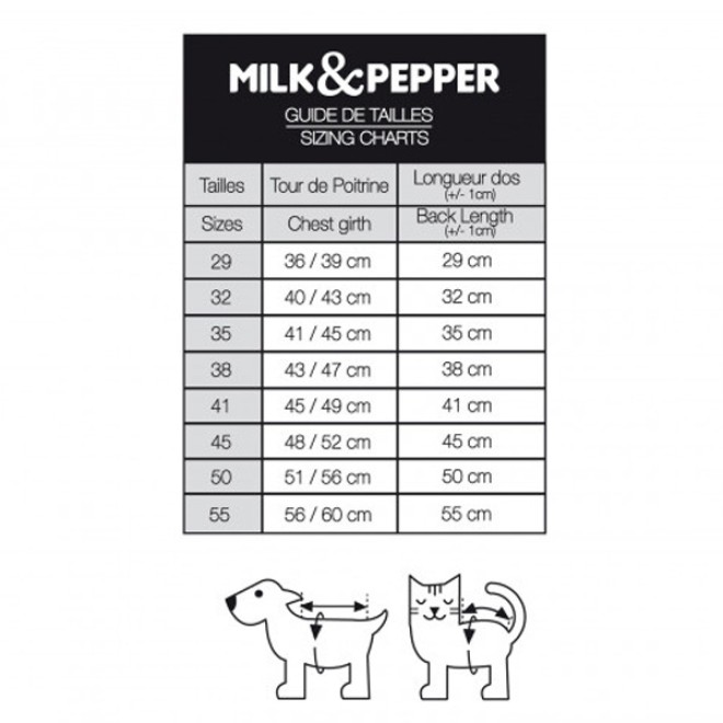 Milk & Pepper Fleece-Hundeweste Antarctik Grey