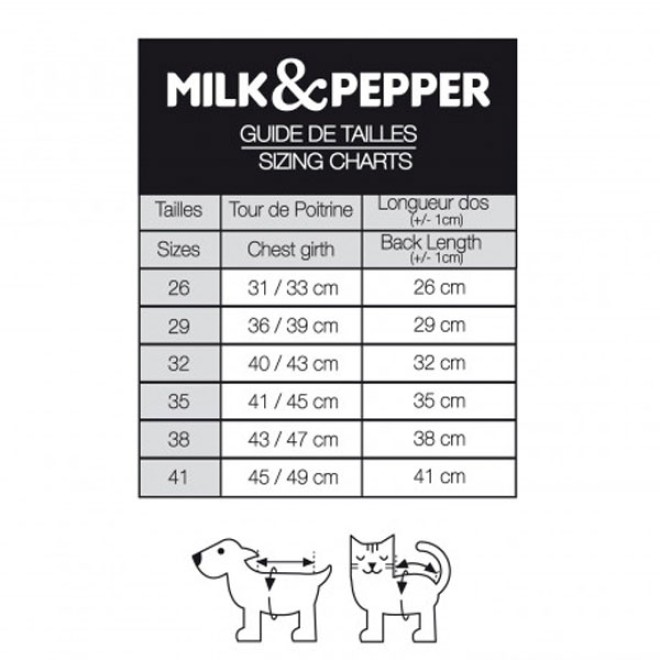 Milk & Pepper Harness-Hundejacke Gordon mit Reißverschluss