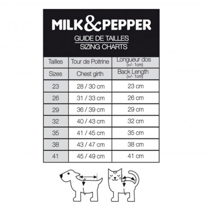 Milk & Pepper Stepp-Hundemantel Indira mit Fellkragen