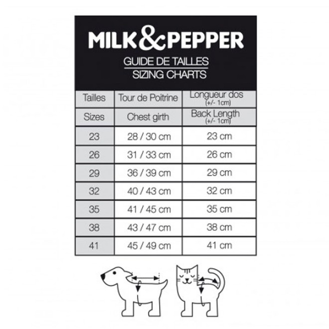 Milk & Pepper Hundejacke Kasper für kleine & mittlere Rassen Gr. 38, 41