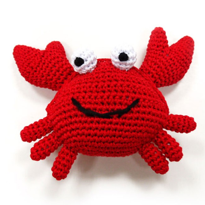 Häkel-Hundespielzeug Krabbe