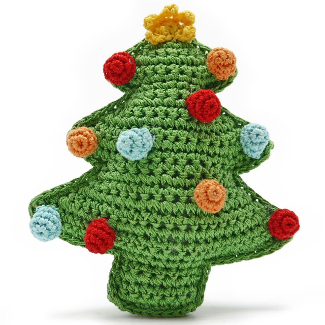 Häkel-Hundespielzeug Weihnachtsbaum