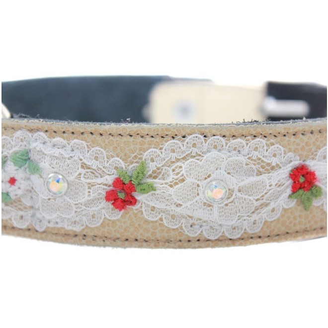 Hochzeits-Hundehalsband Honey, 37 cm Länge