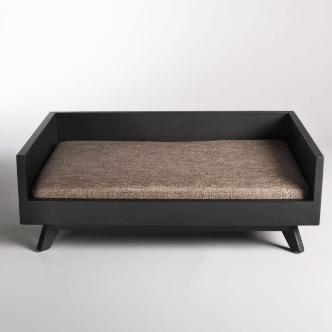 Design Holz-Hundesofa Scandic Style schwarz