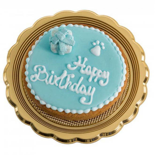 Hunde-Geburtstagstorte in Geschenkschachtel rosa & hellblau
