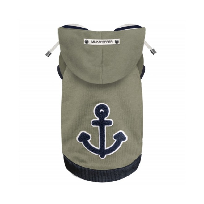 Maritimer Hunde-Hoodie TELIO aus Baumwolle