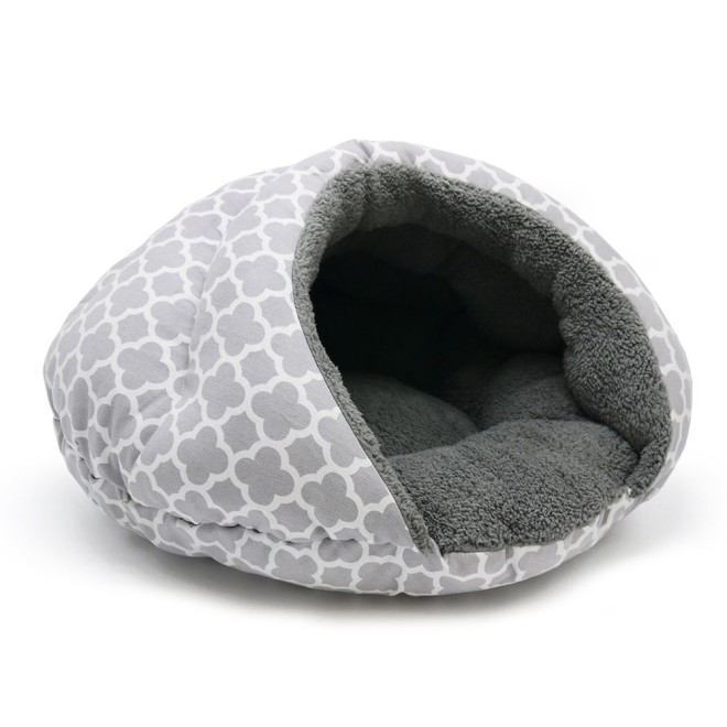 Hundehöhle mit Kuschel-Webpelz Diamond grey