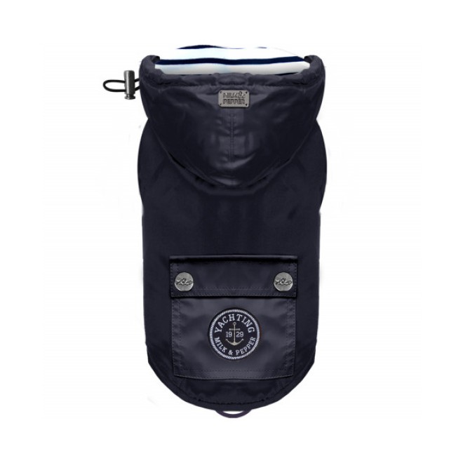 Hunde-Regenjacke YACHTING Milk & Pepper navy