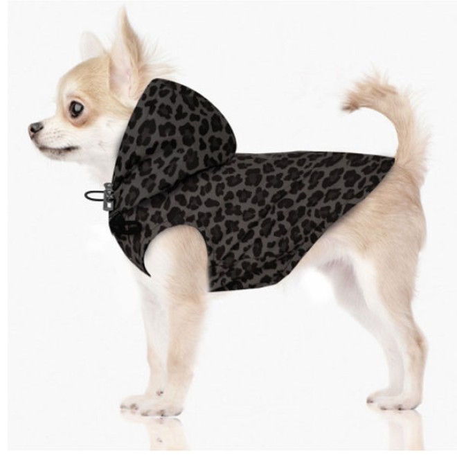 Milk & Pepper Hunderegenmantel SAVANA Leopard Black